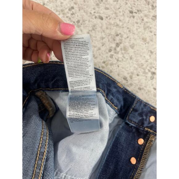 Old Navy women's blue jeans size 12p 12 petite Slouchy Straight High Rise new - Picture 10 of 16